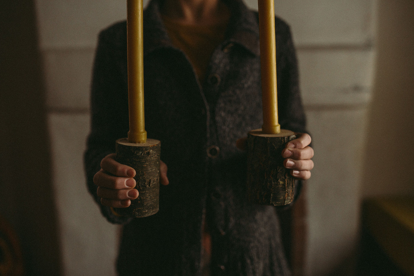 Wooden Candlestick Holders